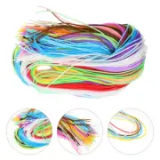 200pcs Braided Cord Plastic Lanyard String Thin Elastic Cord