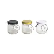 120 x Round Mini Glass Jars 80ML Storage Container Can Spice Honey Paint Oil Art