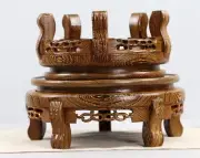 Solid Wenge Wood Rack Stand Bonsai Fishbowl Ceramic Teapot Stone Vase Flower