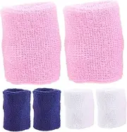 MUELODSIC 6pcs Boy Girl Sweatbands for Teens Breathable Wrist Bracer for Outdoor Sports Elastic Wrist Bands for Running Basketball and Exercise