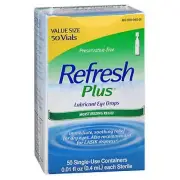 Refresh Plus Lubricant Eye Drops Single-Use Containers Count of 50 By Refresh