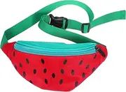 [Ipetboom] Watermelon Crossbody Bag Kids Messenger Purse Cartoon Fruit Shoulder Bags Small Coin Purse Waist Bag for Women Girls Toddler Kids Travel Sports