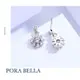 Porabella925純銀鋯石耳環 注目焦點 低調大方貴氣 穿洞式耳環 Earrings VIP尊榮包裝