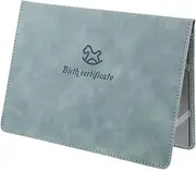 OFFSCH Adorable Birth Certificate Sleeve Convenient Leather Certificate Holder for Newborns Protects Documents from Loss for Storing Milestone Photos and Reports