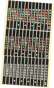 Generic Long-lasting Guitar Stickers 12 Pack Fretboard Note Decals Fret Decal Set for Guitar