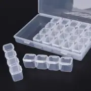 Clear Plastic 28 Slots Nail Art Tools Jewelry Storage Box Case Organizer Bea,hw