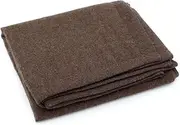 Wiracocha Calling - Eco 100% Baby Alpaca Wool Throw Blanket Undyed Natural Colors Soft Warm Solid Color Design 74" x 54" (Brown)