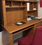 Computer Desk with Hutch, Drawers and Keyboard Tray
