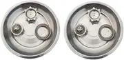 S.S TRADERS Stainless Steel Pooj thaali/Pooja Plate/Pooja Article with agrdaan, Chandan katori, sindoor dibbi etc Gift for Diwali Handmde Pooja thaali/thali no.7 Set of 2 pcs