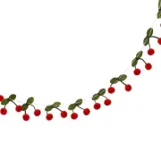 Cherry Felt Balls String Wall Decor Delightful and Charm Ornaments Gift Supplies