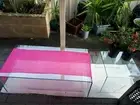 Glass coffee table and glass side table
