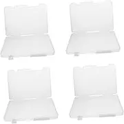 Zerodeko 4pcs Storage Box Boxes Photo Organizers and Storage Document Portable Project Case A5 File Portable Project Case Flatware Files A4 File Folder Scrapbook Paper Storage White Pp