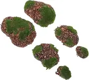 Yardwe Artificial Moss Stone for Garden 6 Pcs Lifelike Faux Rocks for Craft Projects Decor