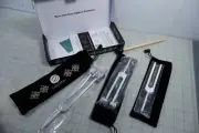 Tuning Fork Set w/ 128Hz 256Hz 512Hz Forks and Mallet for Sound Healing NEW