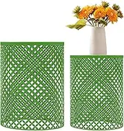 EseMiee Outdoor Side Table Set of 2 Heavy Duty Metal Patio Nesting Table Decorative Garden Stool for Indoor Outdoor Multifunctional Nesting Round Coffee End Tables