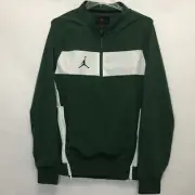 Nike Jordan Team 1/4 Zip Woven Long Sleeve Jacket Green Men Small CD2218-341 New
