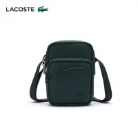 在飛比找momo購物網優惠-【LACOSTE】包款-Angy粒面皮革肩背包(墨綠色)