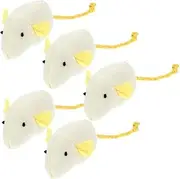 PENIKOKO 5pcs Wear Resistant Mouse Cat Plush Interactive Kitten Plaything for Indoor Fun Stimulates Hunting Instincts Compact and Lightweight for