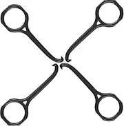 USA Made nCase Aligner-B-Out v2 | Improved Clear Aligner Removal Tool & Retainer Remover Tool | Ortho Approved Aligner Remover Tool For All Aligners(Invisalign, Smile Direct Club, etc) | Black 4 Pack