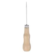 Handwork Sewing Awl Reed Wood Straight Head Leather Punch Hole Tool, Log Color