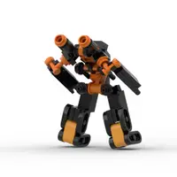 在飛比找蝦皮購物優惠-兼容大牌moc外骨骼小型機甲橙色雷暴機甲機器人益智拼裝積木玩