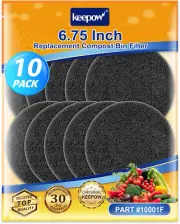 10 Pack 6.75" Compost Bin Filter Replacement for Kitchen Compost Bin Countertop,