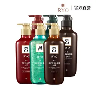 【RYO呂】新韓方洗髮精/潤髮乳 400ml x2入(薄荷強效/黑豆蓬鬆/山茶花瞬效)