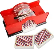 Card Shuffling Machine | Manual Hand Cranked Card Shuffler | Poker Shuffle Machine | 2-Deck Hand Manual Carrd Shuffler | Playing Cardd Shuffller Machiine for Home, Carrd Game, Travel