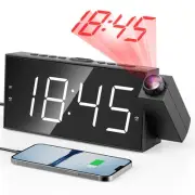 Digital Projector Alarm Clocks for Kids Bedroom,Plug-in LED Display Clock wit...