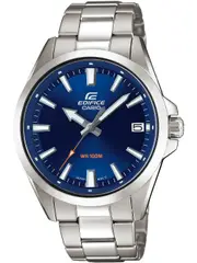 Casio Edifice EFV-100D-2AVUEF Black Dial Grey Stainless Steel Mens Watch