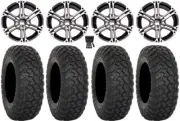 ITP SS212 14" Wheels Machined 28" RT320 Tires Polaris Ranger XP 9/1K