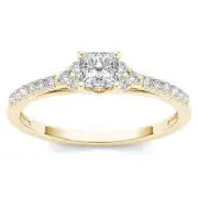 10K Yellow Gold Diamond Engagement Wedding Ring Size 6 (0.47ct/SI2,H-I)