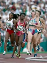 Svetlana Masterkova of Russia en route to winning the gold medal i- Old Photo