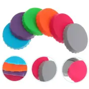 6 Pcs Silicone Can Lid Sealed Bottle Cap Soda Saver Covers for Reusable Lids