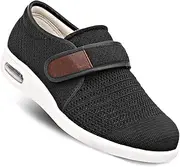 [MEJORMEN] Men's Breathable Mesh Walking Shoes Elderly Adjustable Outdoor Sneakers Lightweight Summer Slippers for Swollen Feet Diabetic Recovery