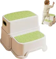 Non Slip Bathroom Stool | Toddler Potty Steps | Toilet Training Stool, Toddler Step Stool, Anti Slip Double Up Step Stool Multifunctional Step Stool for Kid, Toddler Potty Training