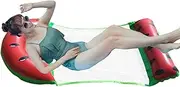 Hogvinnatil Pool Hammock Floating, Pool Floats Adult | Swimming Pool Floats Water Hammock - Living Chair, 4-in-1 Watermelon Drifter with Pump, Swimming Water Toy for Lake, Sunbathing