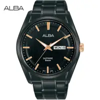 在飛比找PChome24h購物優惠-ALBA 雅柏 簡約時尚大三針男錶/黑/42.3mm (VJ