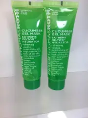(2) Peter Thomas Roth Cucumber Gel Mask Extreme De-Tox Hydrator 1oz Travel