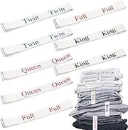 8 Pieces Bed Sheet Organizer, Bed Sheet Straps Bands Closet Organization, Colored bedsheets Bands Linen Labels for King Queen Twin Full Size Bed Sets Storage