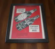 CARLINGS RED CAP ALE & CARLINGS BLACK LABEL BEER FRAMED PRINTS - YOUR CHOICE