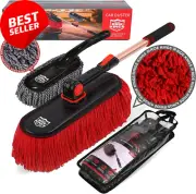 Car Duster Kit Extendable Microfiber Duster Chenille Wash Mitt Lint-Free