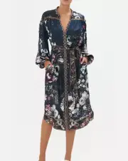 CAMILLA Blouson Sleeve Midi Dress - Not A Wallflower - BNWT - size XS - RRP $749