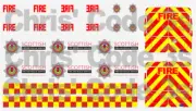 Code 3 Adhesive Vinyl Decals Greenlight 1/64 Transit Jumbo - Scottish Fire