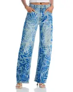 Mother The Lasso Sneak Jeans in Pressed Leaves