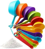 Comoda Measuring Spoon with Scale,Food Cooking Baking Kitchen Spoon with Scales | Beginners-Friendly Stackable Spoons for Accurate Measurement for Flour, Red Beans, Mung Bean