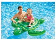 INTEX Ride - On Lil' Sea Turtle 59"x 50" Giant Pool Toy Inflatable Ride On 3+