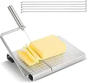 Cheese Slicer Wire,Cakes Slicer,Multi Purpose Baking Supplies,Cheese Cutting Board,Stainless Steel Butter Cutter,for Cheese,Butter,Sausage,Cakes