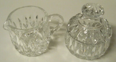 GORHAM - ALTHEA CRYSTAL SUGAR AND CREAM SET - STYLE NO. C185 - GERMANY