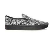 VANS Unisex ComfyCush Slip On, Mens Brush, Black True White Women’s Sz 8 / 10.5